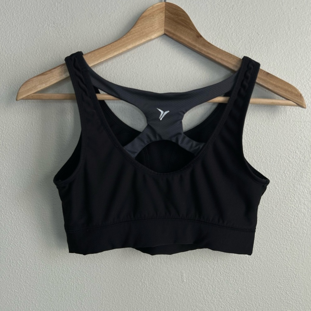 Old Navy Active Sports Bra Black Grey Size M Medium